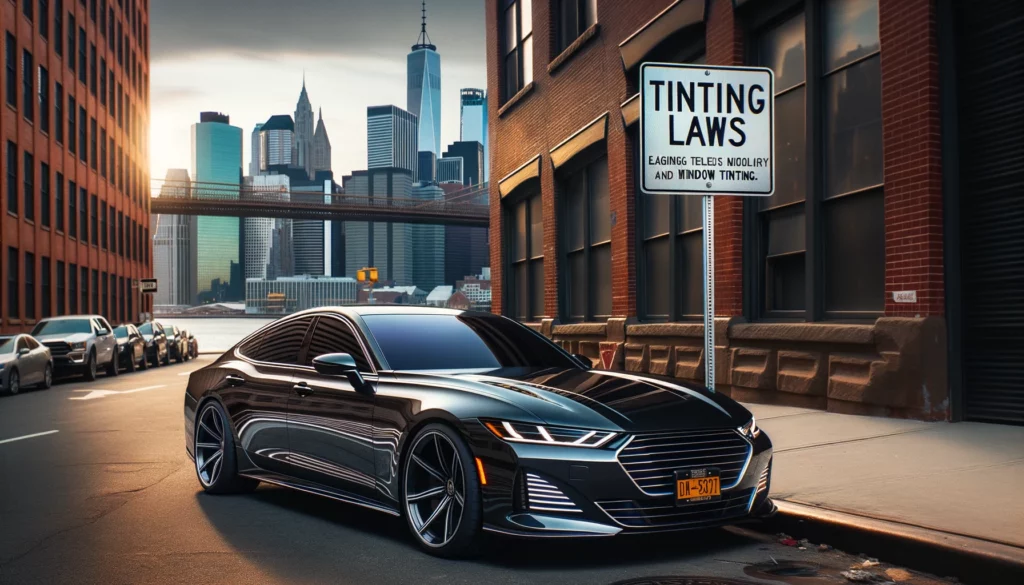 Photo of a sleek car parked on a New York City street 